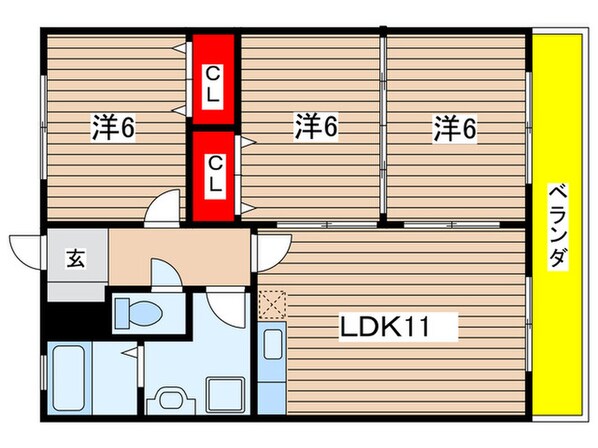 シンシア２の物件間取画像